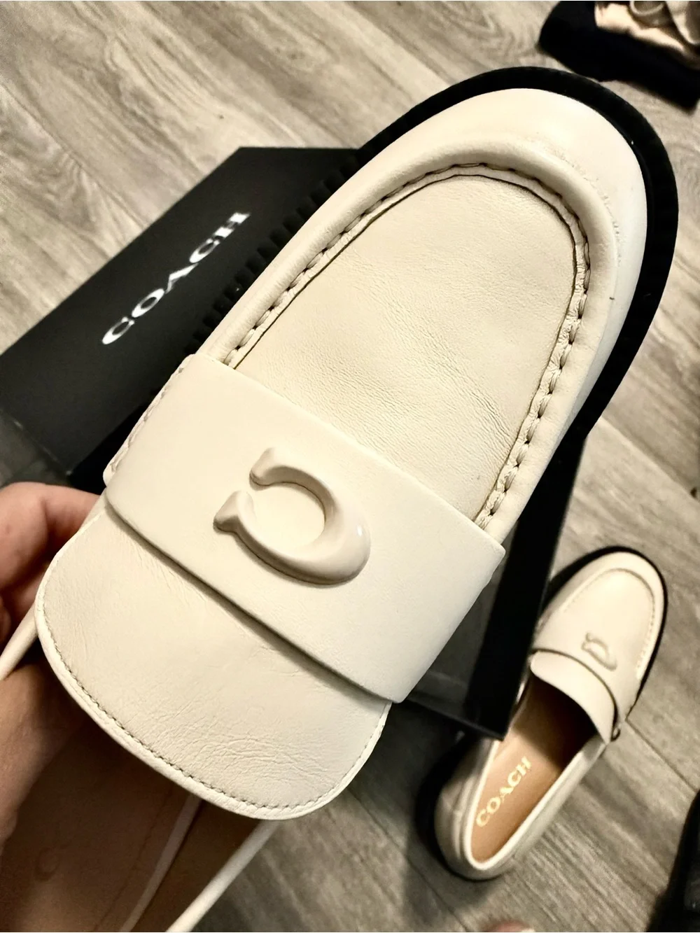 Coach cream leather